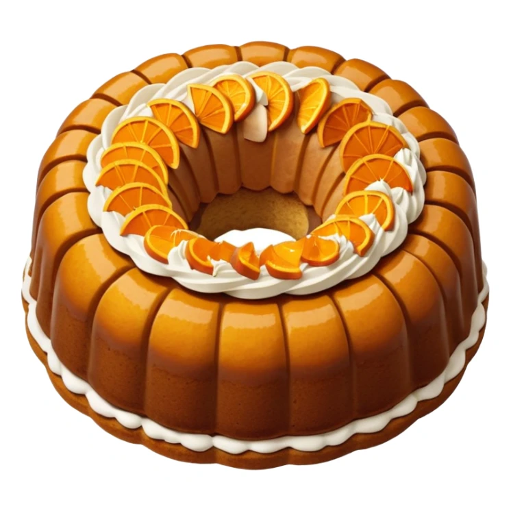 Bundt cake with pumpkin pie in the middle  sticker
