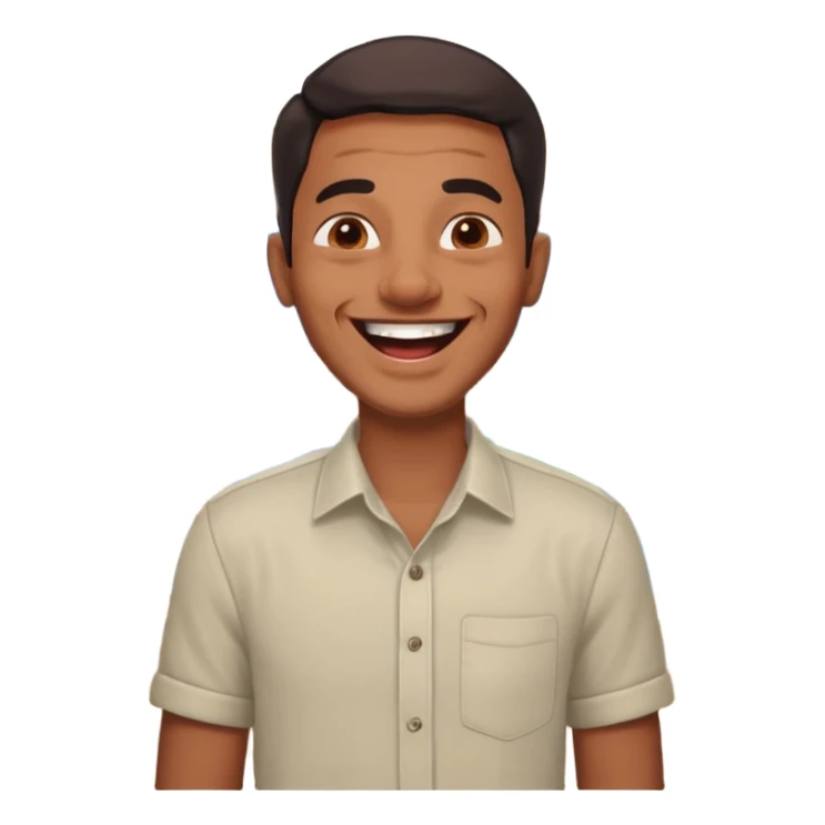 a guy from kerala laughing need his back ground in shop sticker