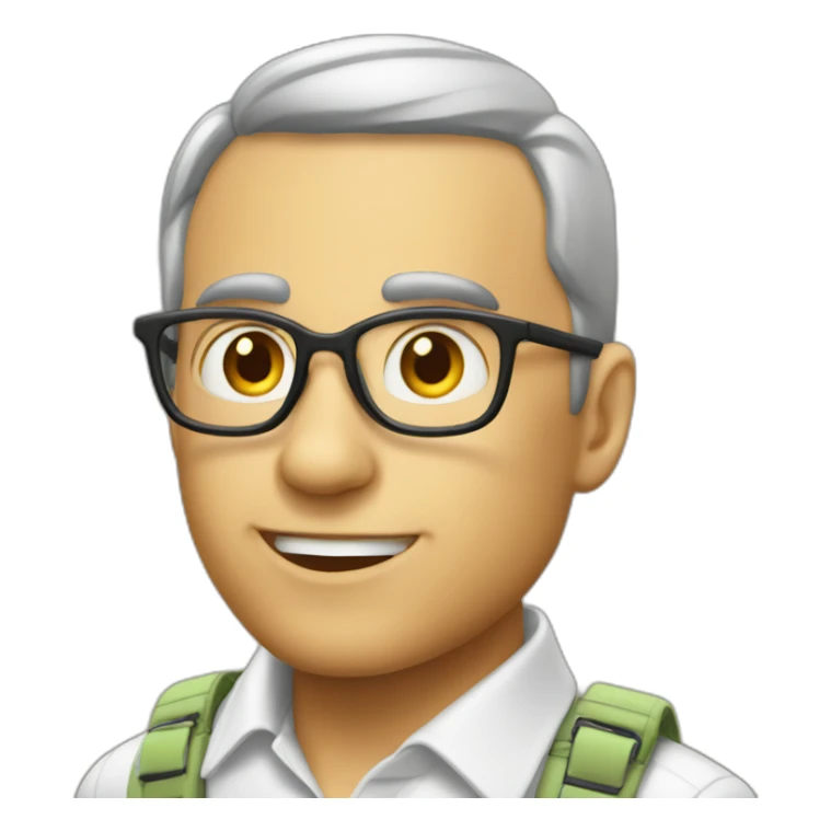 Os avec des yeux qui saute en parachute sticker