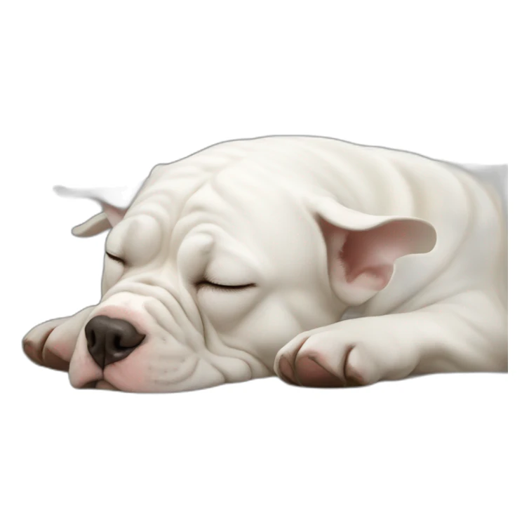 white bull dog france sleeping sticker