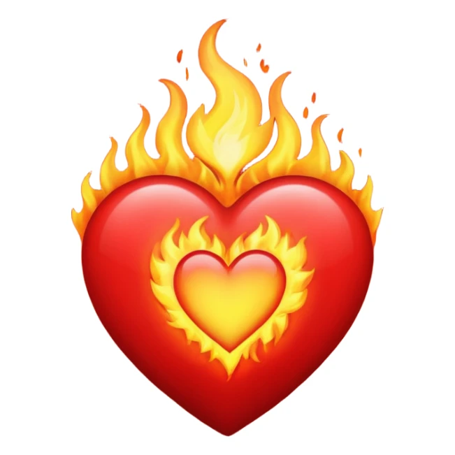 ❤️ + 🔥 sticker