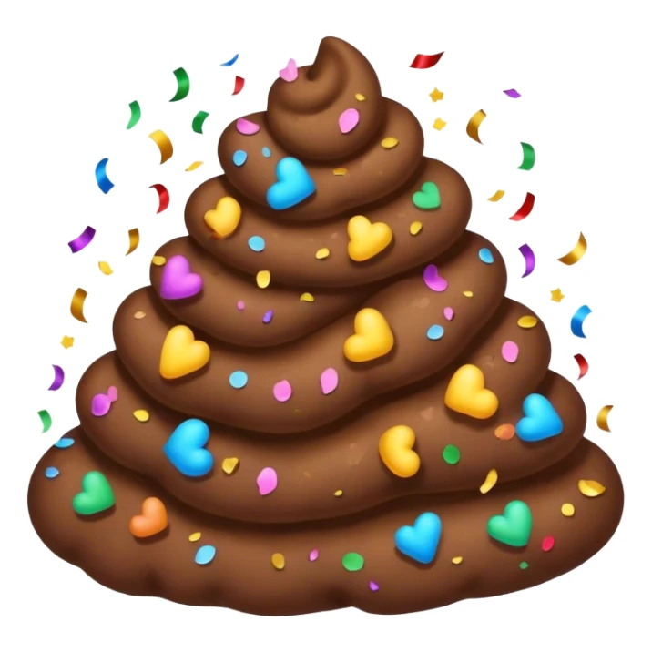 Kackehaufen mit Konfetti sticker