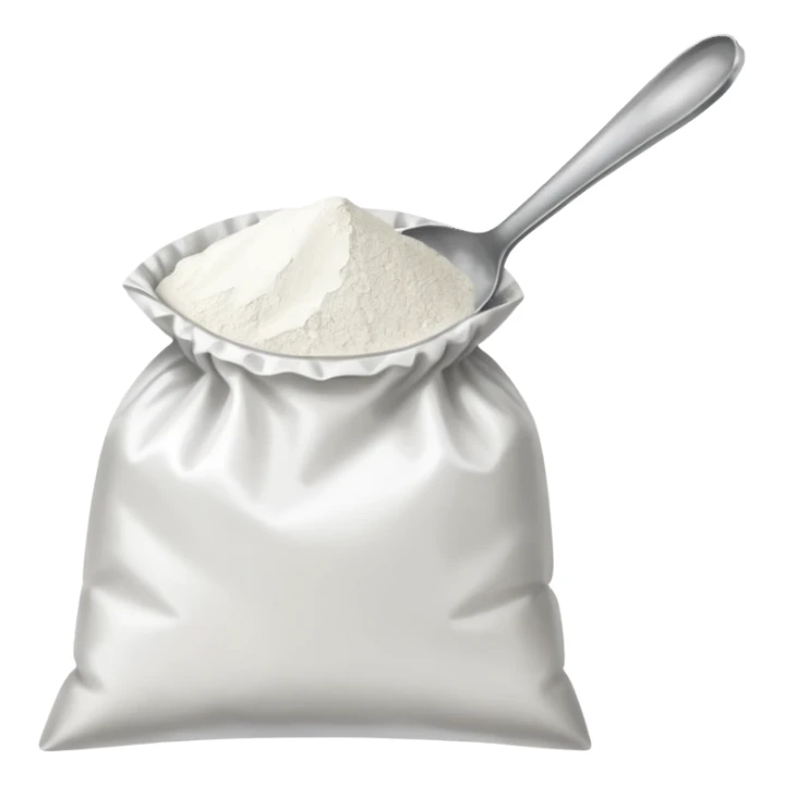 Little ziploc bag of white powder and a spoon sticker