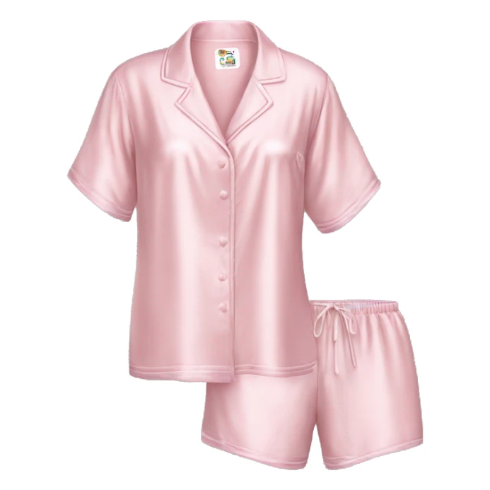 pale pink silky pajama set sticker