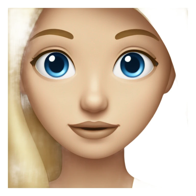a blonde girl with blue eyes   sticker
