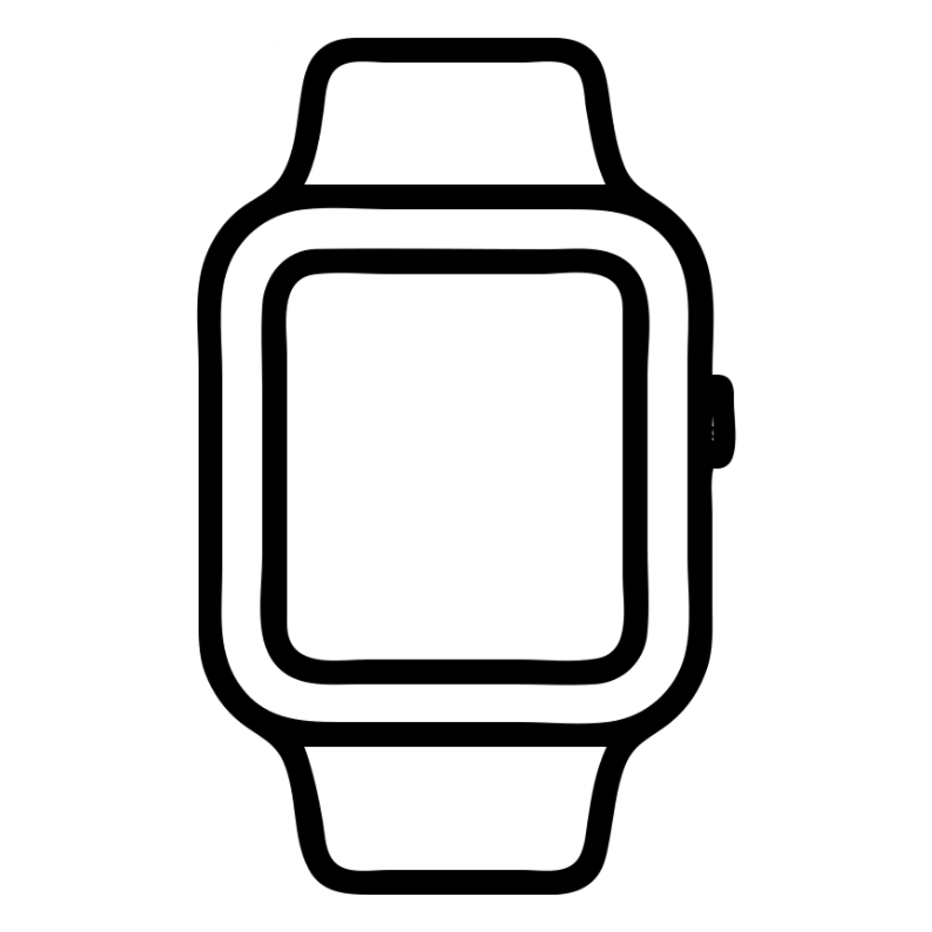 watch, outlined icon style, clean lines, no fill sticker