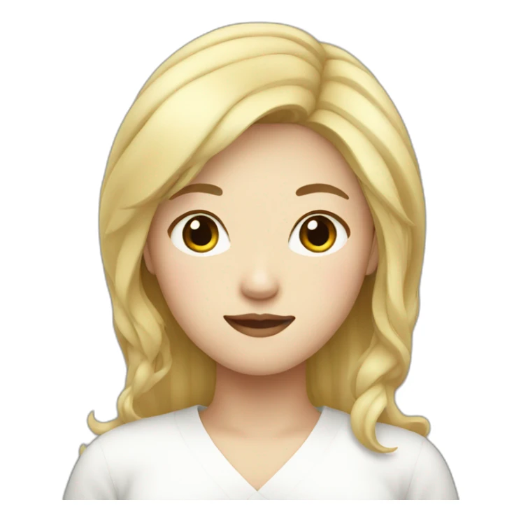 korean blond woman sticker