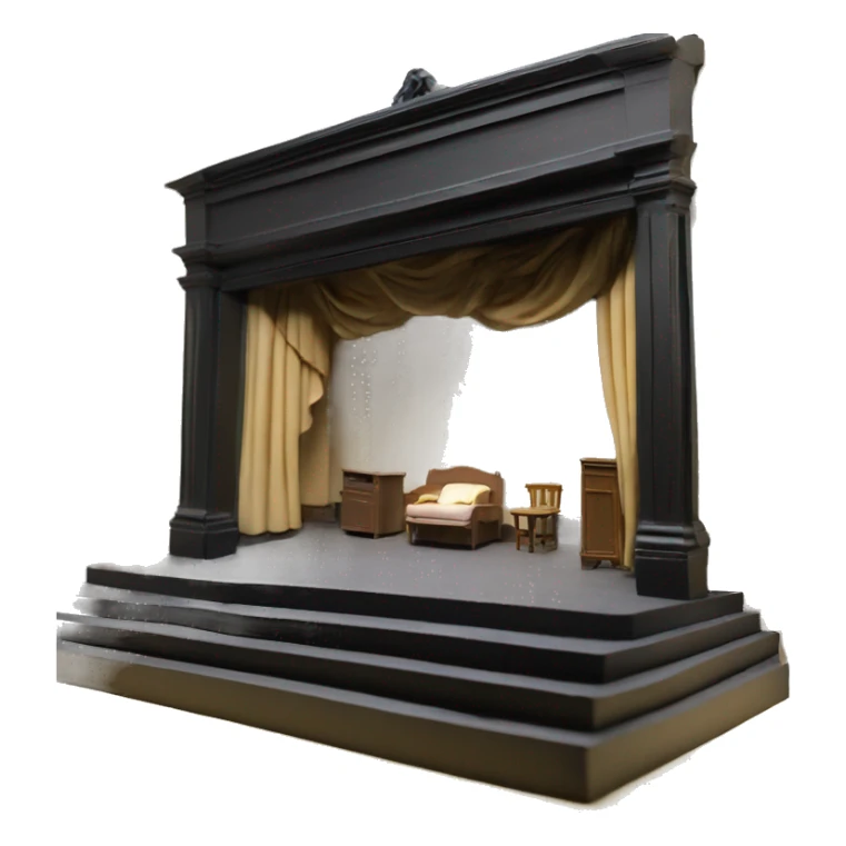 scenography scenic maquette model theatre set model maquette black sticker
