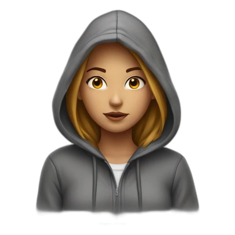 A girl with a hoodie « men’s are trash » sticker