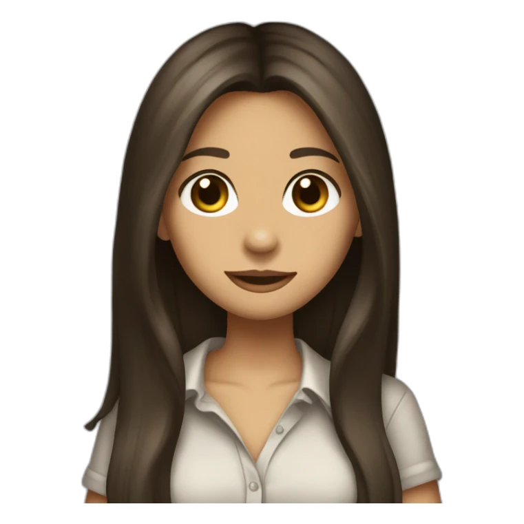 Elena Gilbert with long hair and a ribbed button-down t-shirt sticker