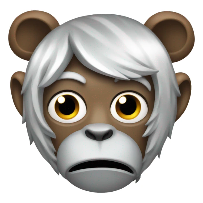 A monkey mad of tin foil sticker