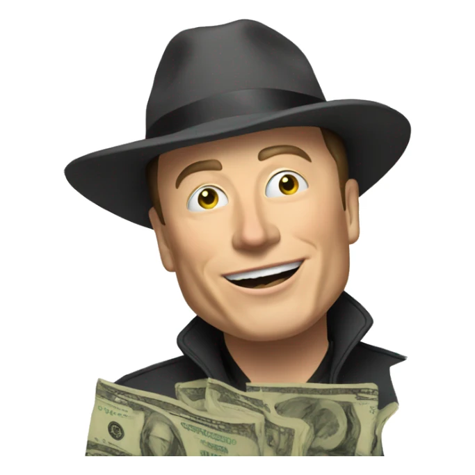 Elon Reeve Musk Counting money sticker