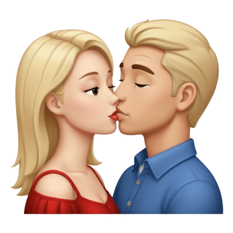 Man kissing a woman sticker