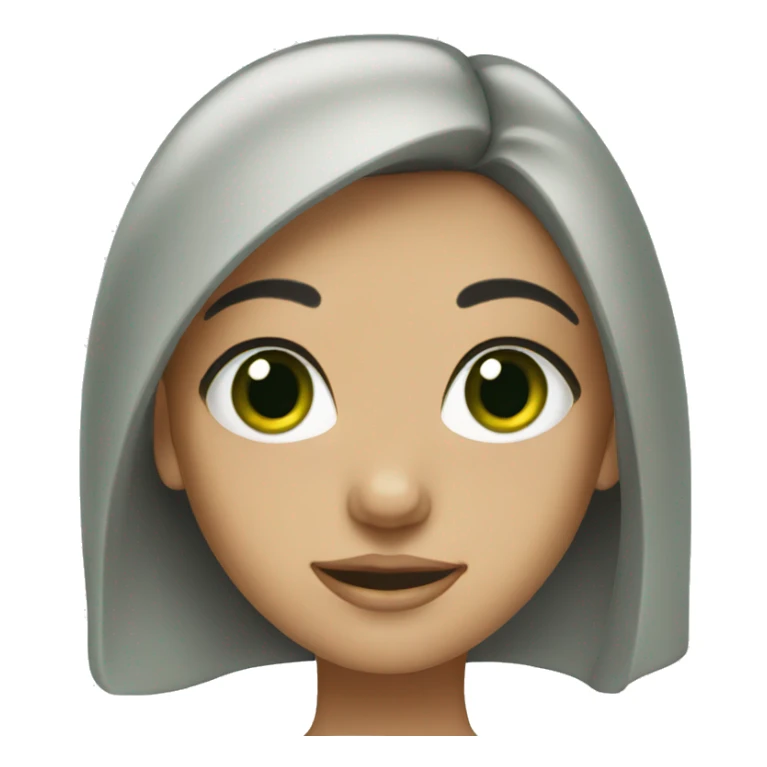 black haired girl green eyes sticker