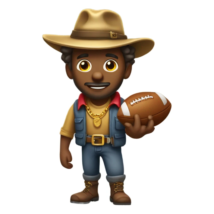 A gold prospector playing football sticker