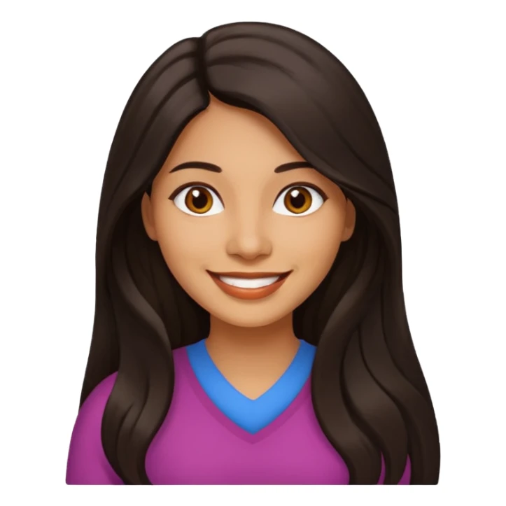 mujer colombiana con pelo largo sticker