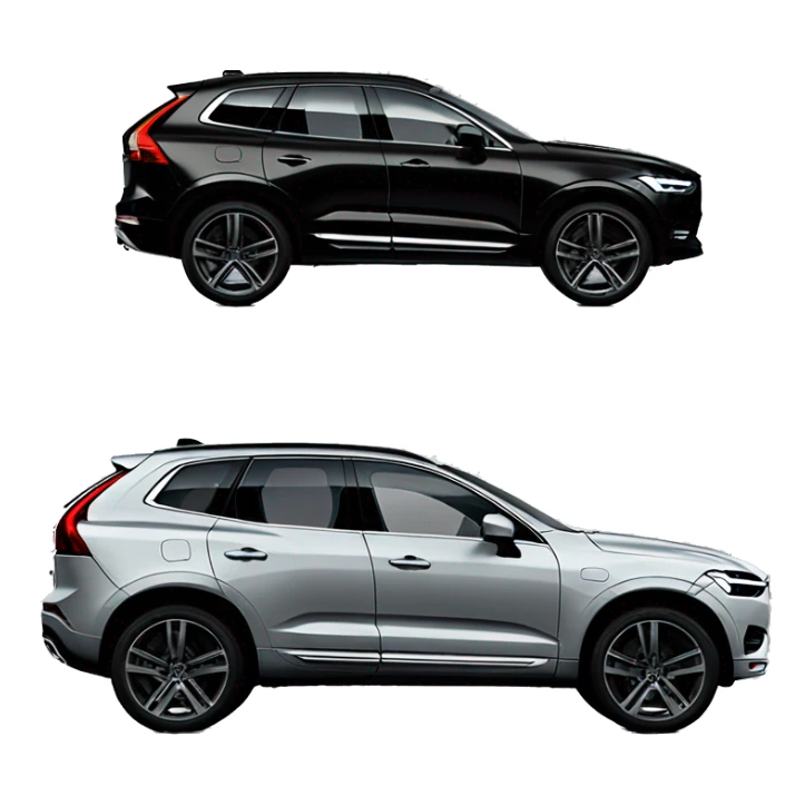 Black Volvo xc60 with black rims sticker
