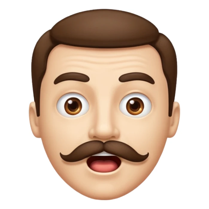 Create pls emoji that looks like austria dictator (hitler) it doesn’t have to be him but someone who looks alike , and combine it with emoji “mind blowing” sticker