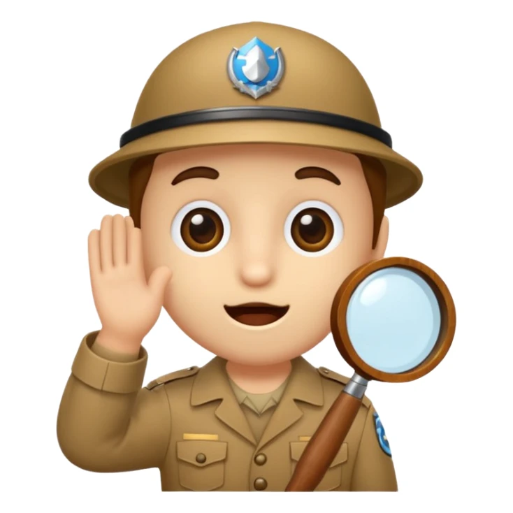 un écureuil mignon cherchant quelque chose avec une loupe sticker