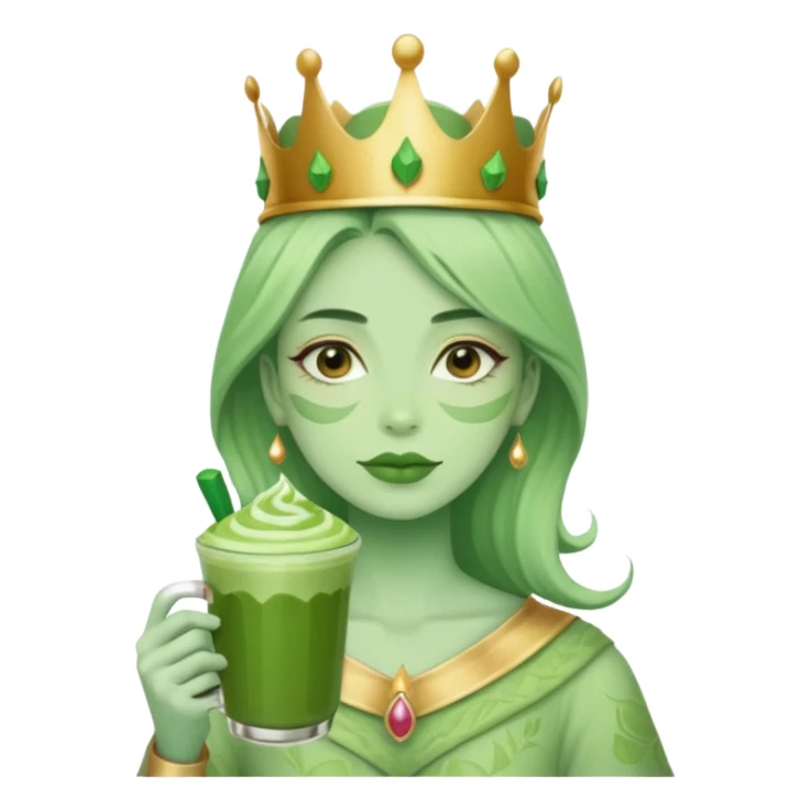i want an emoji for a matcha queen sticker