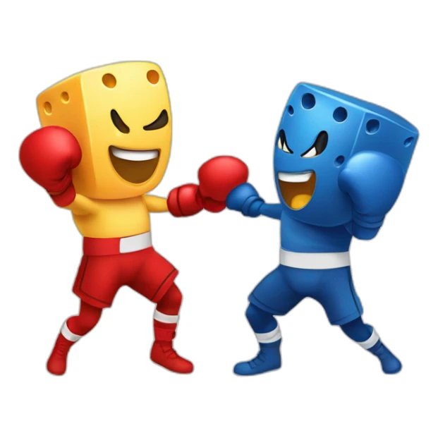 Create a dynamic vector illustration of a chees  boxing scene on a white background, capturing the essence of excitement and competition in a whimsical or playful style. sticker