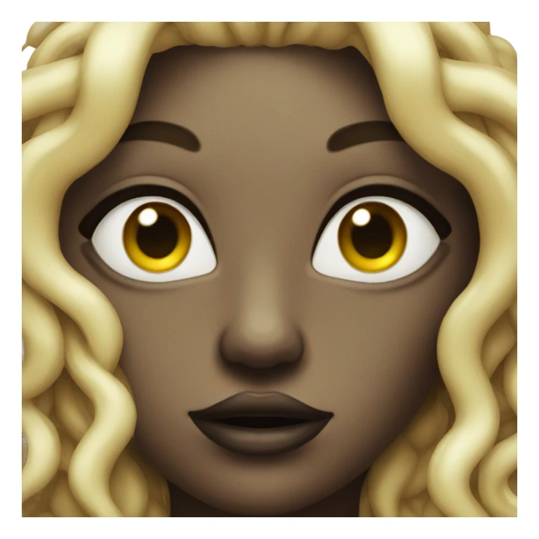 medusa black skin mouth close sticker