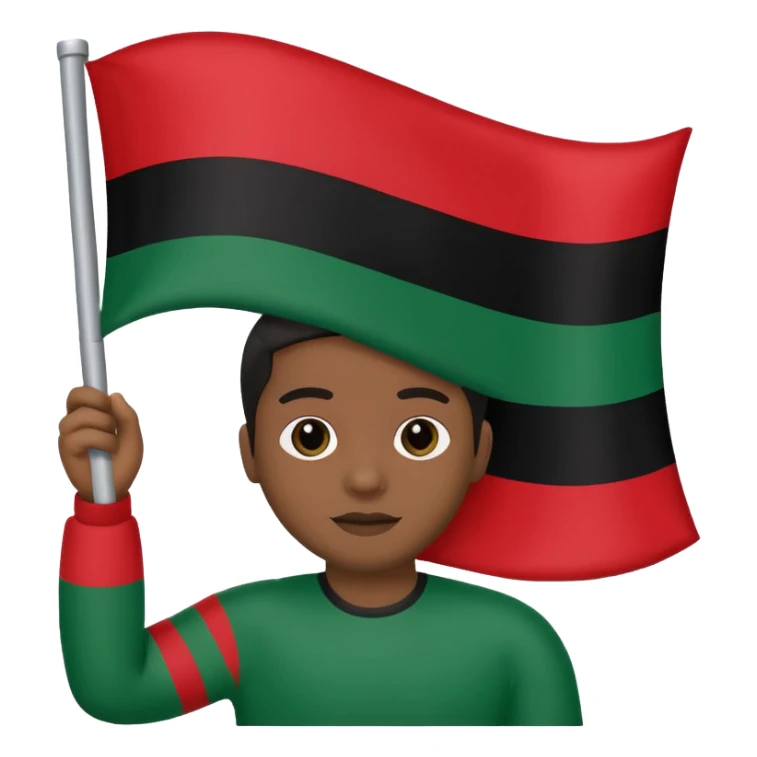 Pan African-African American Flag (Red-Black and Green horizontal stripes) - no stars or other symbols sticker