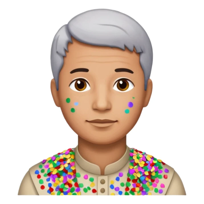 gülen ve arkasında konfeti olan yunus sticker