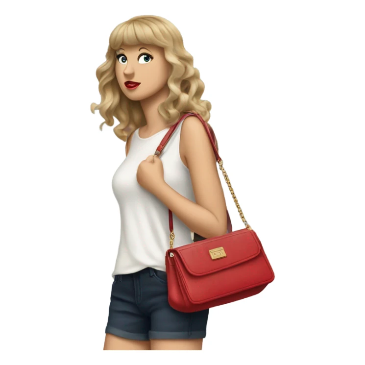 Stingy Taylor Swift clutching her purse tightly  sticker