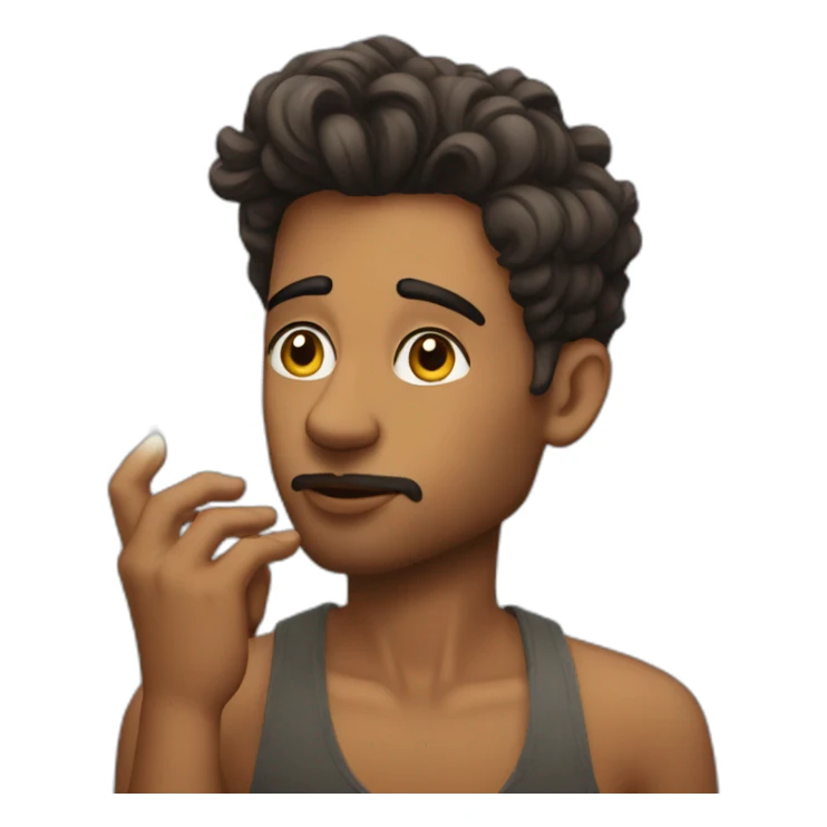 Handsome gay blowing a kiss sticker