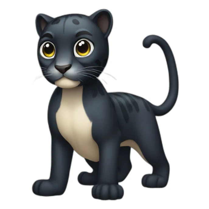 full body panther sticker