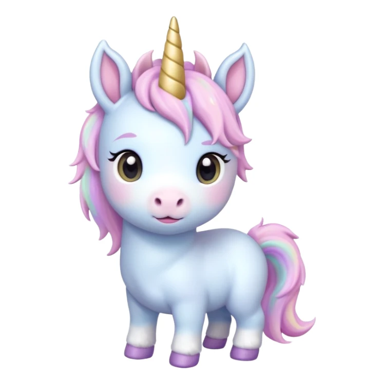 baby unicorn, chibi full body sticker