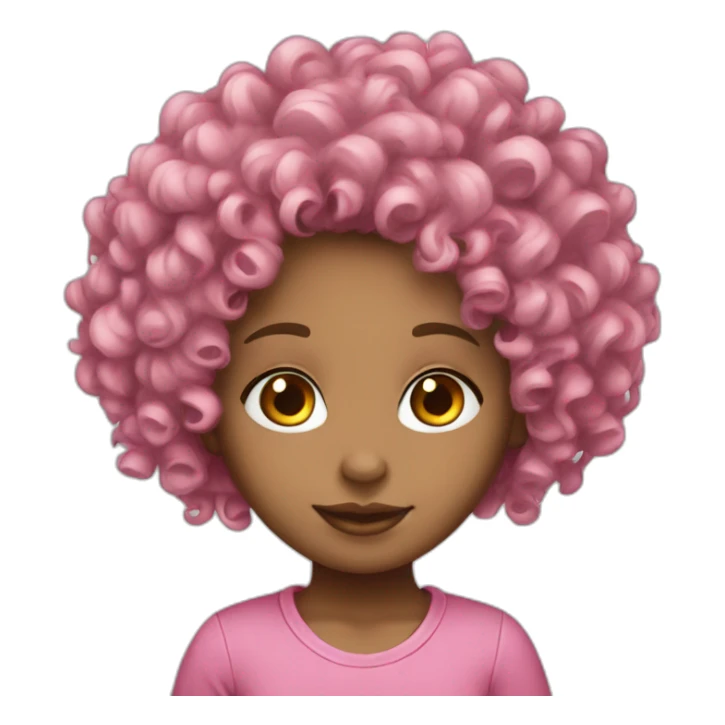 curly-girl-pink sticker