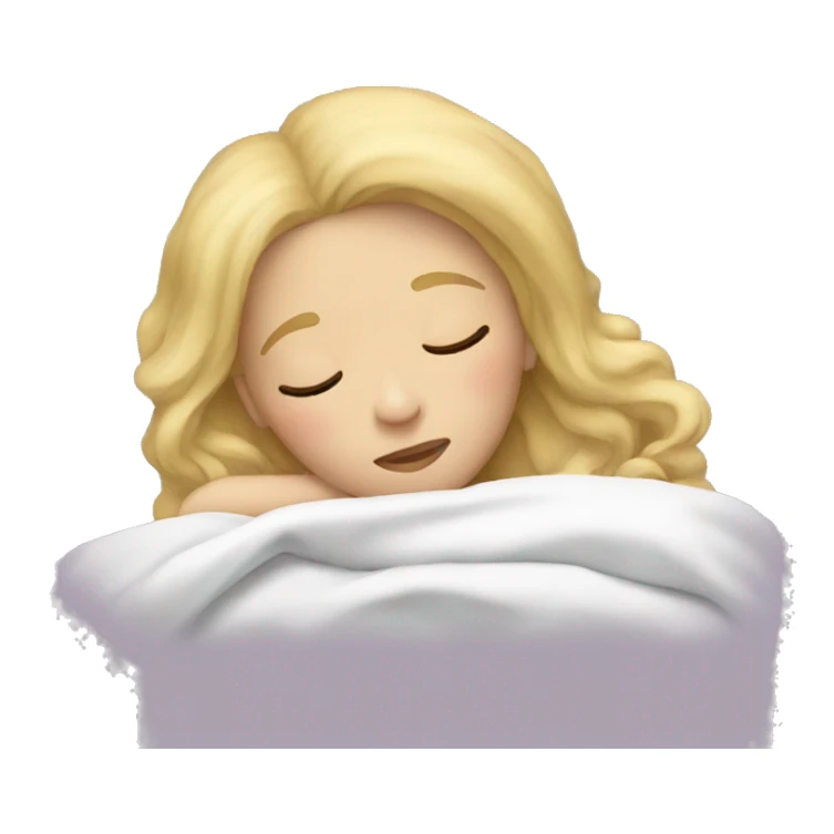 blonde girl sleeping sticker