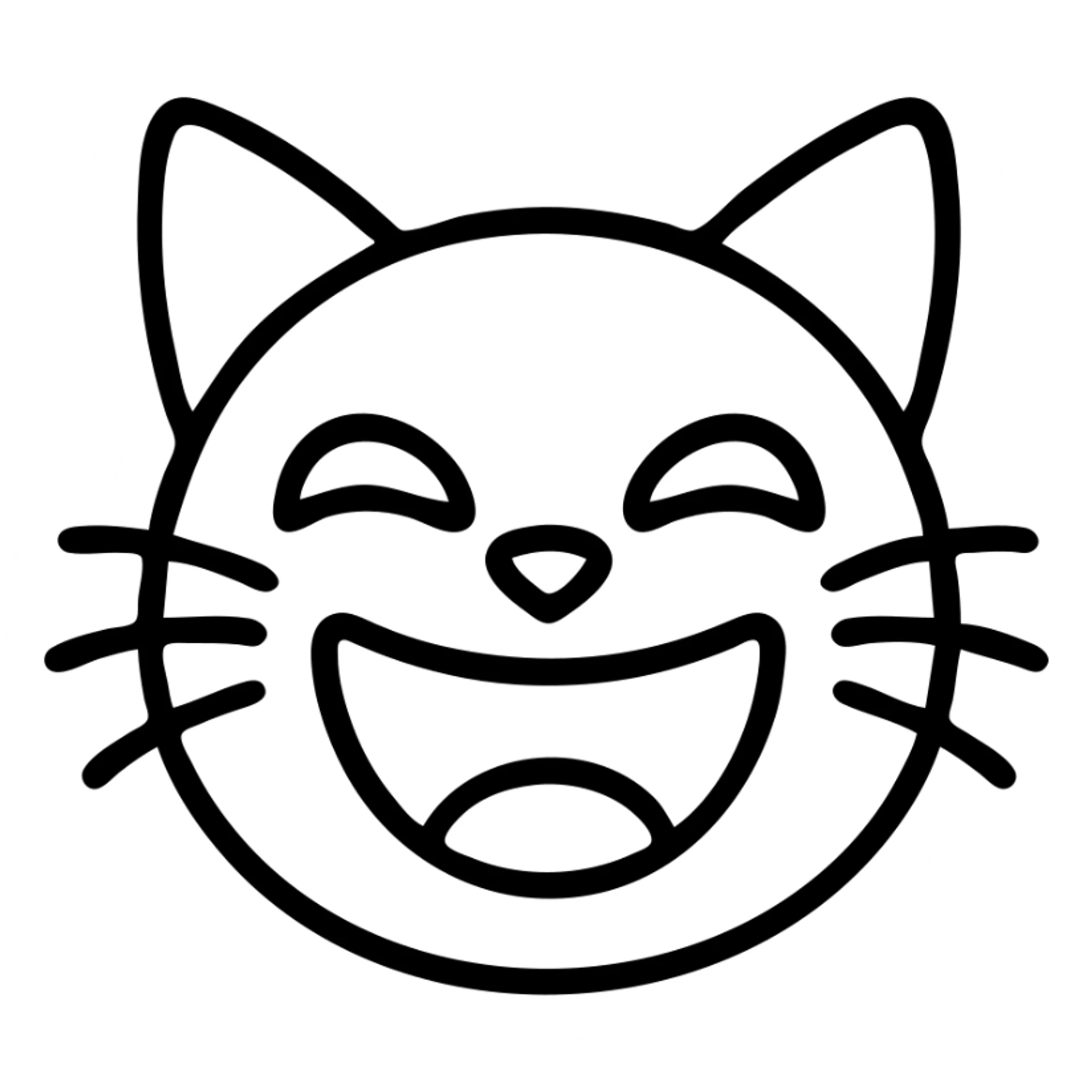 chat qui rigole avec expression exagérée sticker