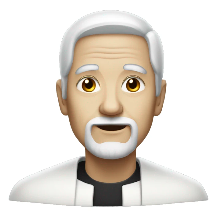 old white priest with black hair sticker