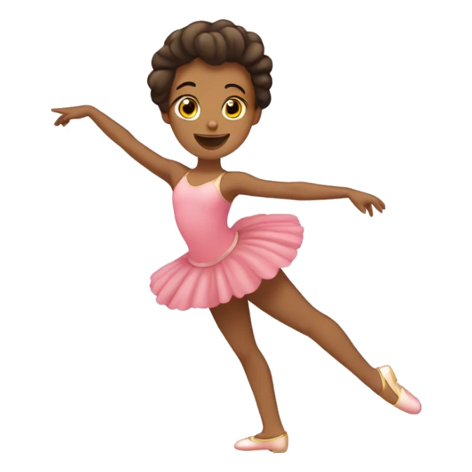 criança bailarina abraçando um coração sticker
