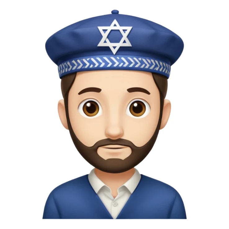 stereotypical jewish man with yarmulke sticker