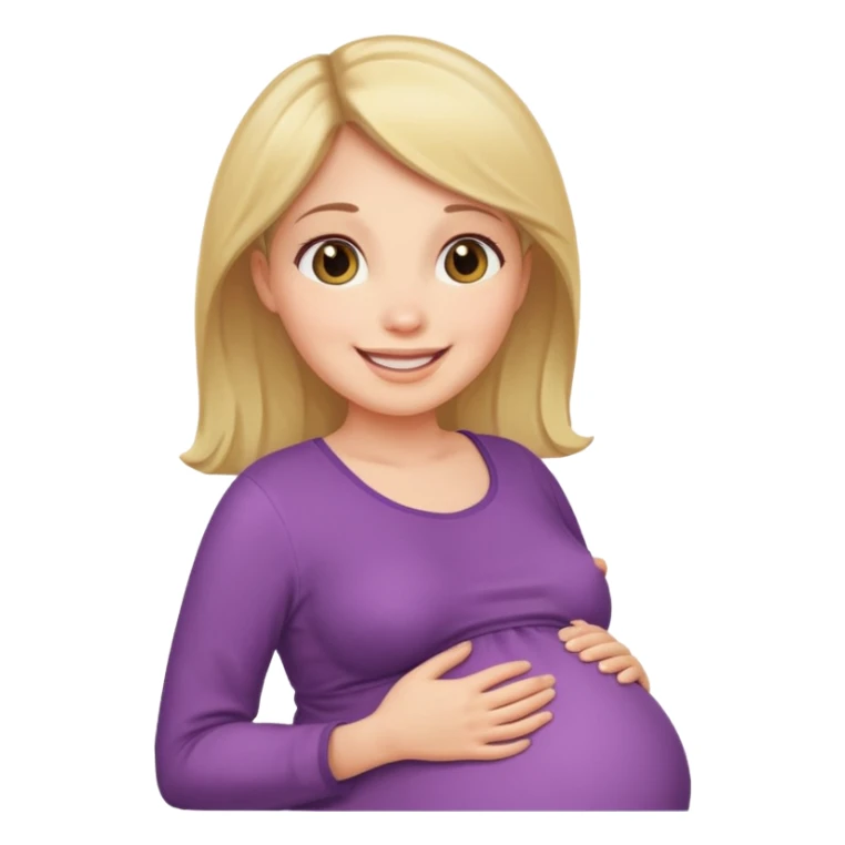 pregnant woman looking up sticker