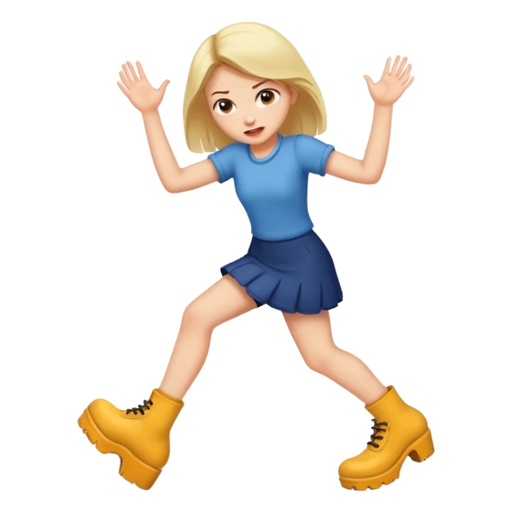 Girl stomping her feet mad sticker