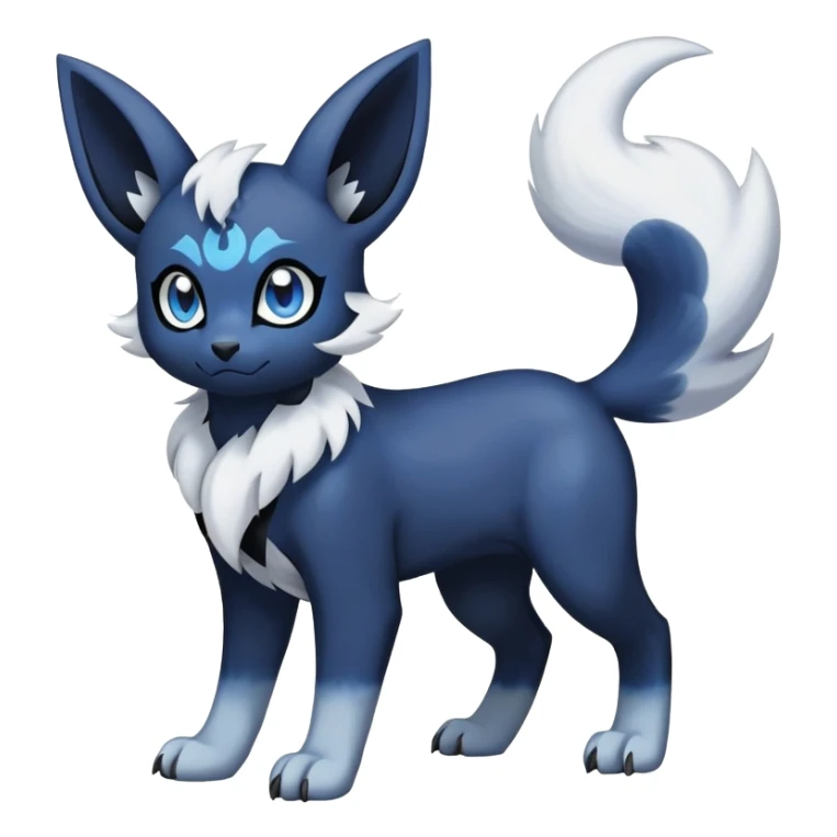 Absol-Meowstic-Umbreon-Fakémon-hybrid-creature (full body)  sticker
