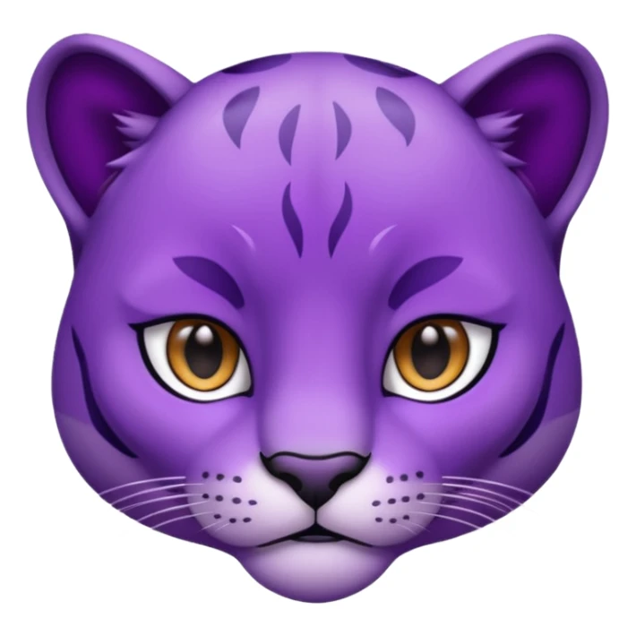 Purple Panther face turned to the slight right sticker