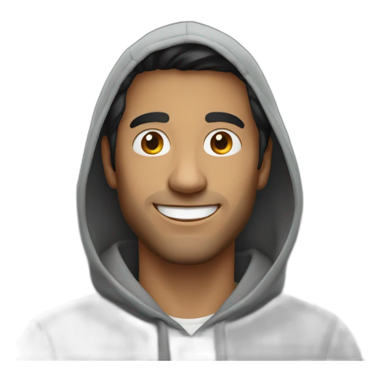 Smiling-man-in-gray-hoodie-with-dark-hair sticker