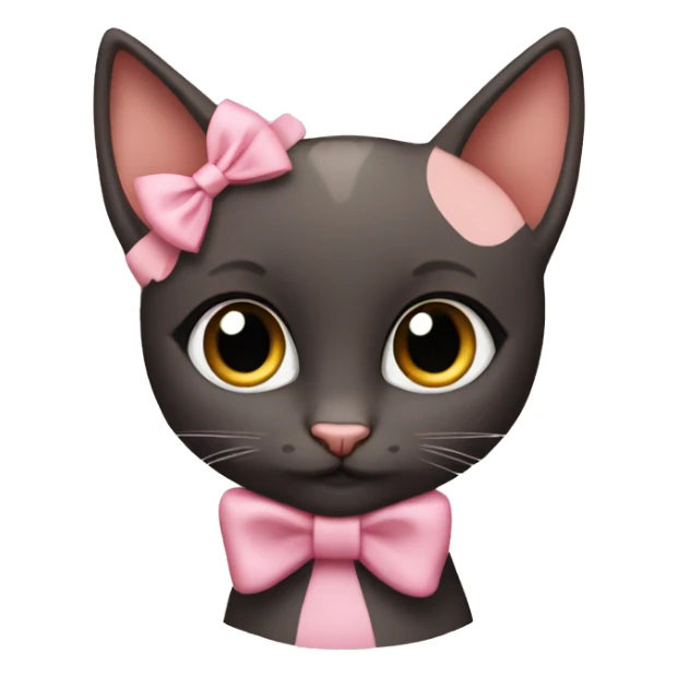 kitty marie without hair with pink bow sticker