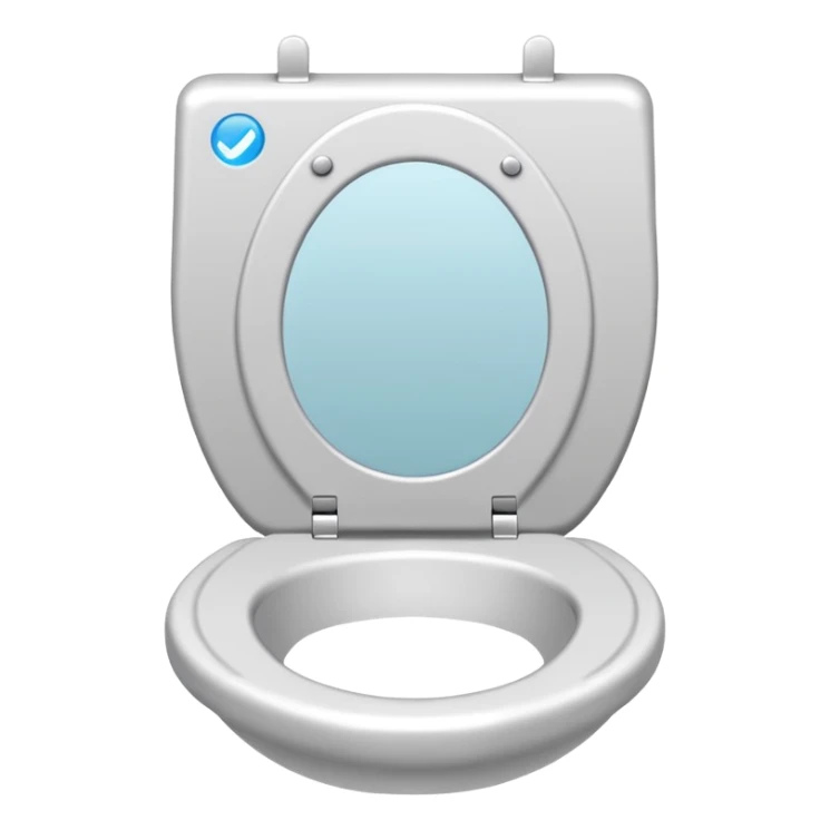 Toilet seat made of paper sticker