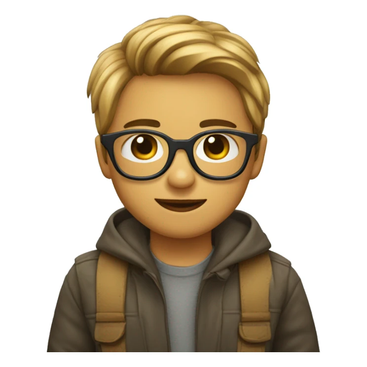 NIÑO GUERO CON LENTES DE CONTACTO sticker