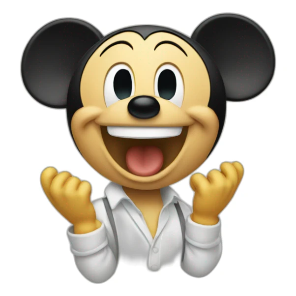 Mickey mouse singing  sticker