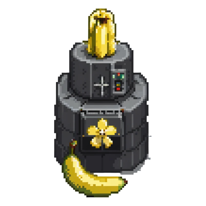 nuclear power plant with a banana sticker