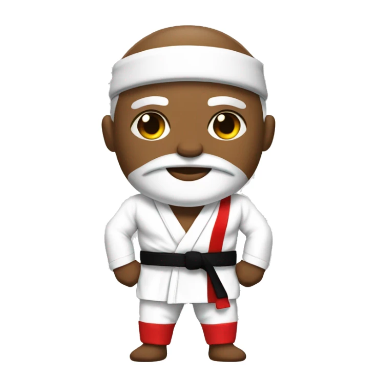 Buff Brazilian jiujitsu Black belt with Santa outfit sticker