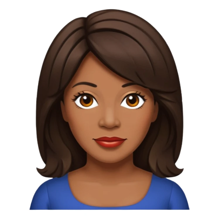 Mary Wilson with dark brown hair sticker